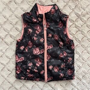 Urban Republic Pink and Black Floral Vest